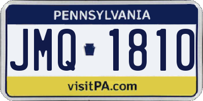 PA license plate JMQ1810