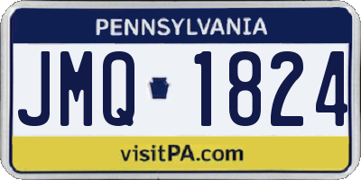 PA license plate JMQ1824
