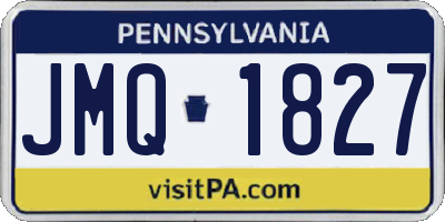 PA license plate JMQ1827