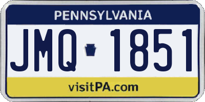 PA license plate JMQ1851