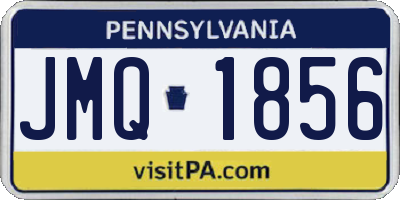 PA license plate JMQ1856