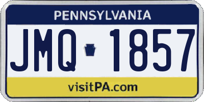 PA license plate JMQ1857