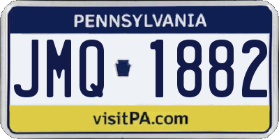 PA license plate JMQ1882