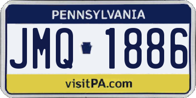 PA license plate JMQ1886
