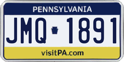 PA license plate JMQ1891