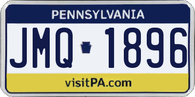 PA license plate JMQ1896
