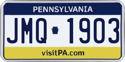 PA license plate JMQ1903