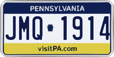 PA license plate JMQ1914
