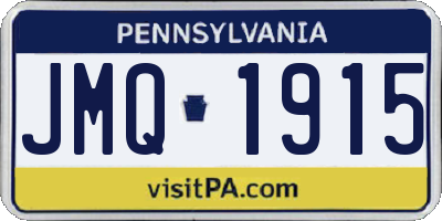 PA license plate JMQ1915