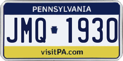 PA license plate JMQ1930