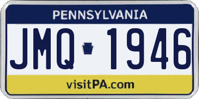 PA license plate JMQ1946
