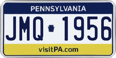 PA license plate JMQ1956