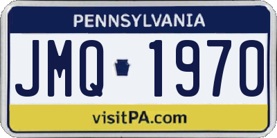 PA license plate JMQ1970