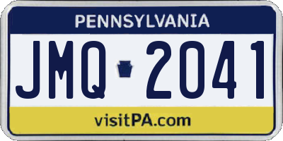 PA license plate JMQ2041
