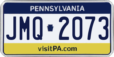 PA license plate JMQ2073