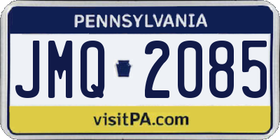 PA license plate JMQ2085