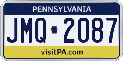 PA license plate JMQ2087
