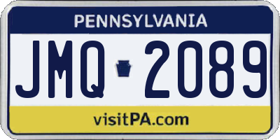 PA license plate JMQ2089