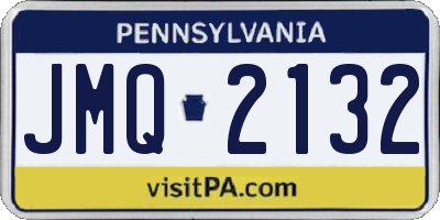 PA license plate JMQ2132