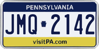 PA license plate JMQ2142