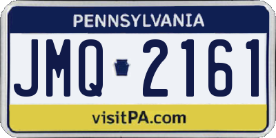 PA license plate JMQ2161
