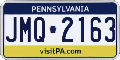 PA license plate JMQ2163
