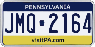 PA license plate JMQ2164