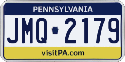 PA license plate JMQ2179