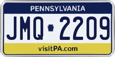 PA license plate JMQ2209