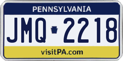 PA license plate JMQ2218
