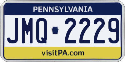 PA license plate JMQ2229