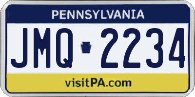 PA license plate JMQ2234