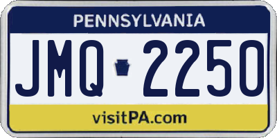 PA license plate JMQ2250