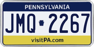 PA license plate JMQ2267