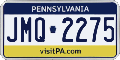 PA license plate JMQ2275