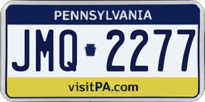 PA license plate JMQ2277