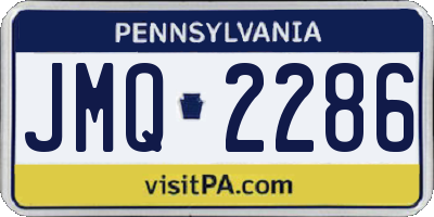 PA license plate JMQ2286