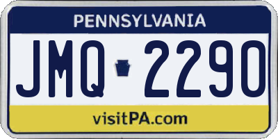 PA license plate JMQ2290