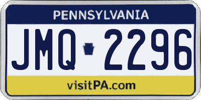 PA license plate JMQ2296