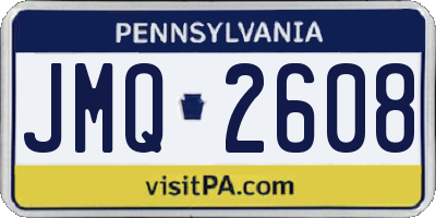 PA license plate JMQ2608