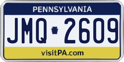 PA license plate JMQ2609