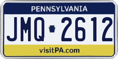 PA license plate JMQ2612