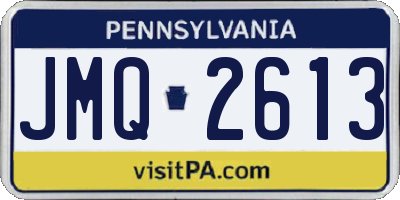 PA license plate JMQ2613