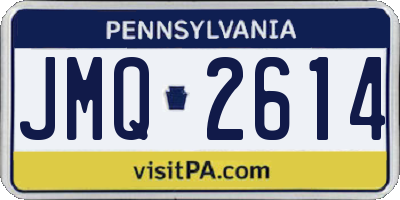 PA license plate JMQ2614