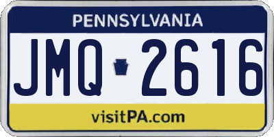 PA license plate JMQ2616