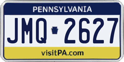 PA license plate JMQ2627
