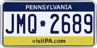 PA license plate JMQ2689