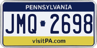 PA license plate JMQ2698
