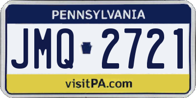 PA license plate JMQ2721