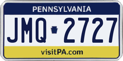 PA license plate JMQ2727